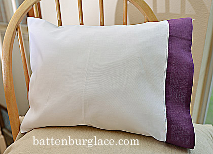 Baby Pillowcase - Apple Butter color trim - set of 2